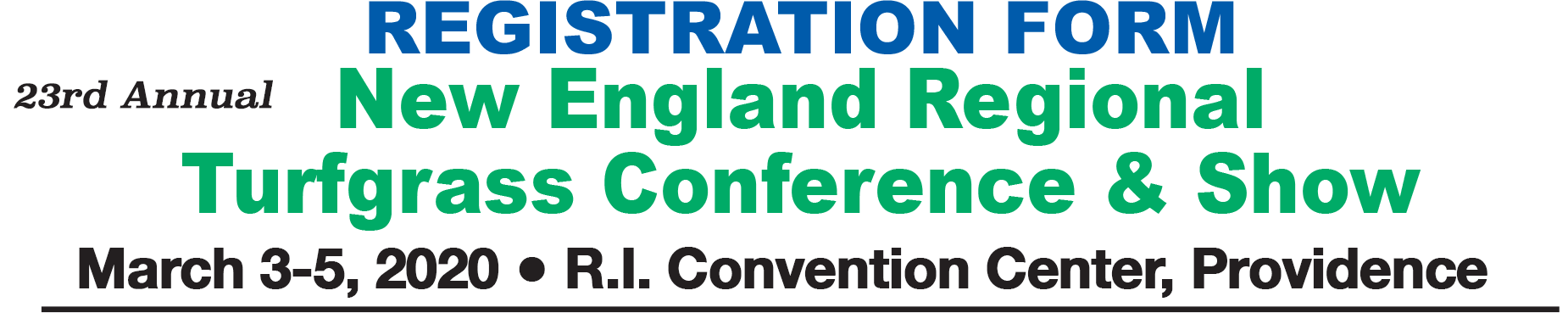 2020 New England Regional Turfgrass Conference & Show